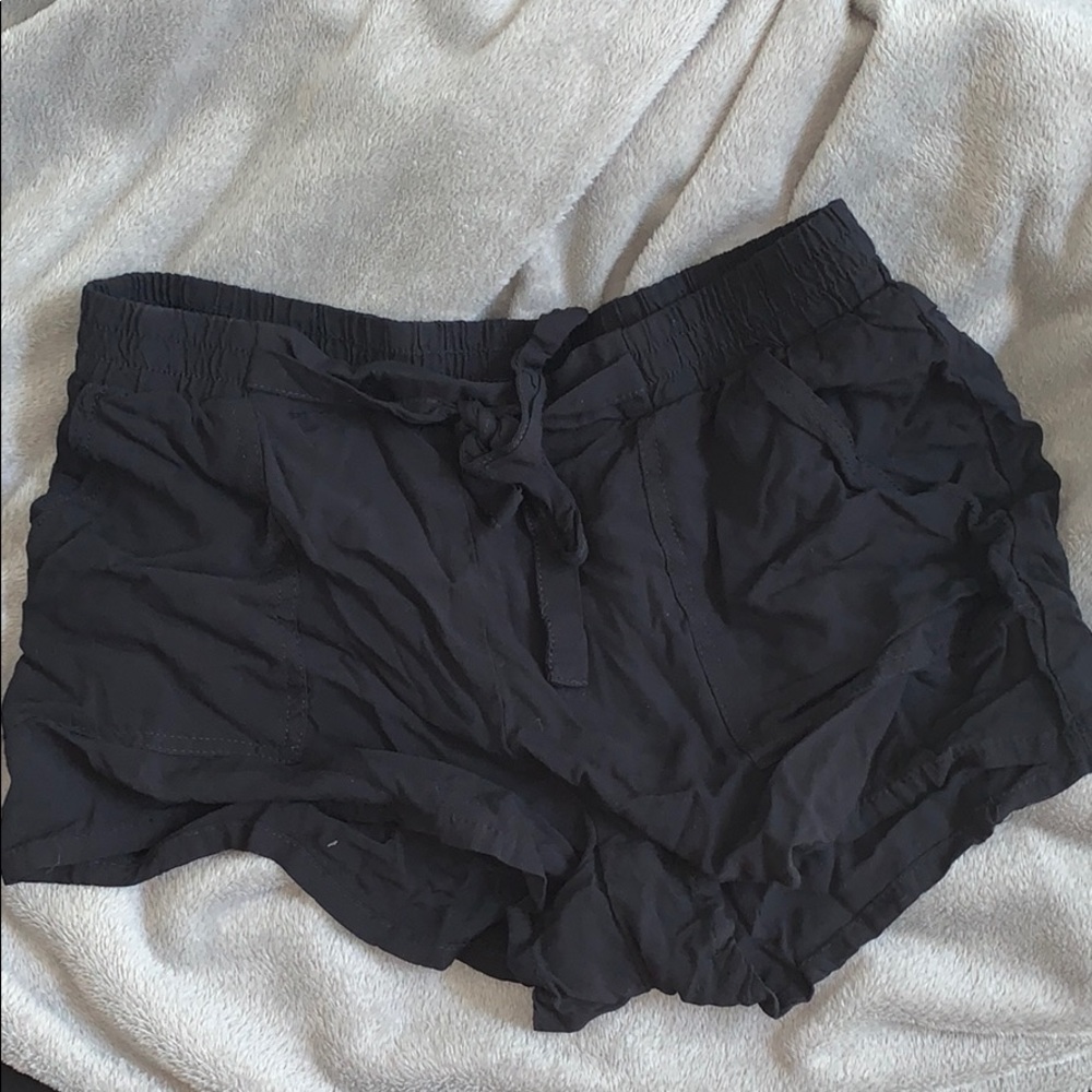 flowy black shorts